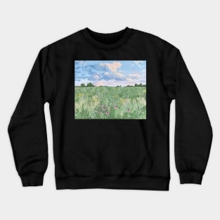 Cotton Sky Flower Field Crewneck Sweatshirt